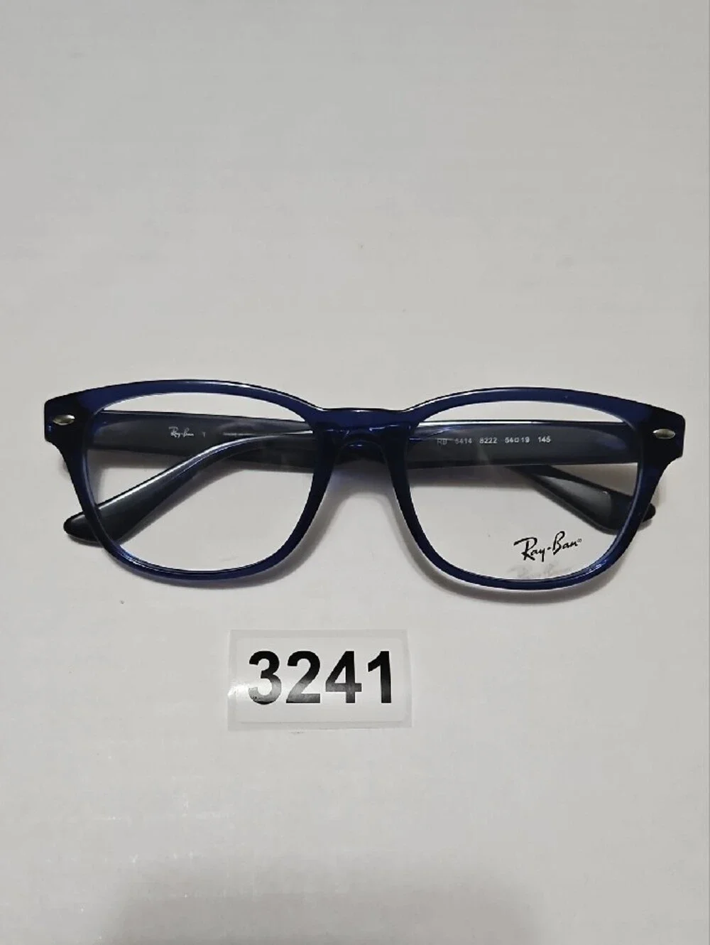 Ray-Ban RB5414 8222 Transparent Blue Rectangular Eyeglass Frames 54 19 145